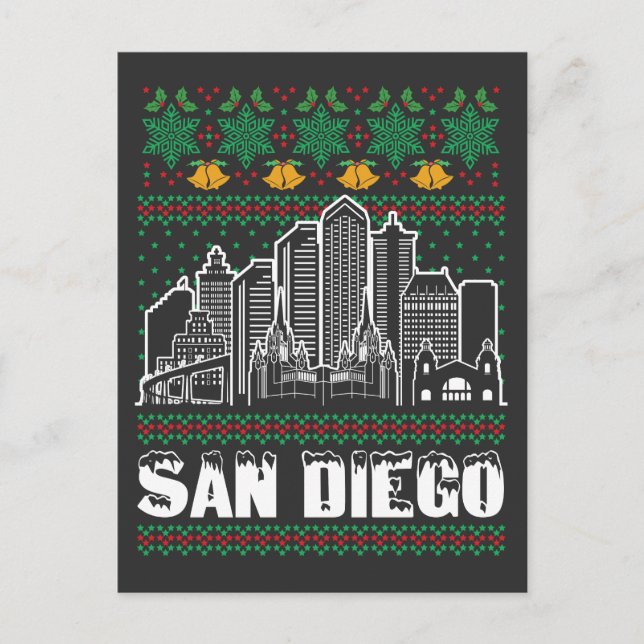 Carte Postale San Diego Californie Noël laid (Devant)