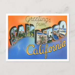 Carte postale San Diego, Californie Vintage Big Le