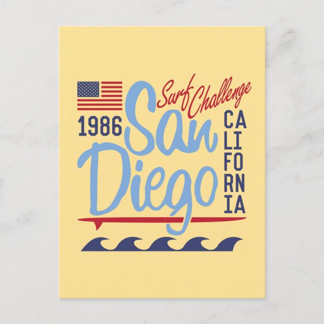 Carte Postale San Diego Surf Challenge 1986 (Devant)