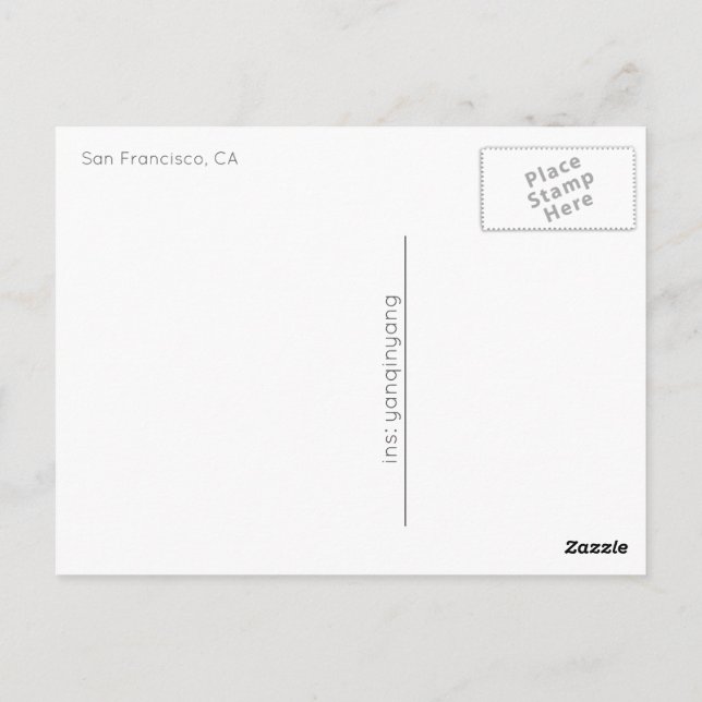 Carte Postale San Francisco 2016 (Dos)