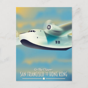 Carte Postale San Francisco à Hong Kong en clipper