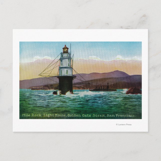 Carte Postale San Francisco, CA Mile Rock Light House (Devant)