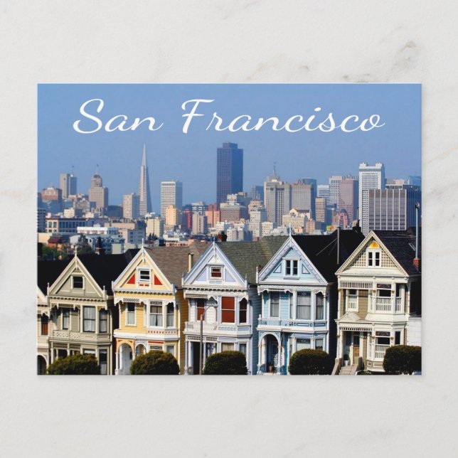 Carte Postale San Francisco CA Peint Dames États Skyline (Devant)