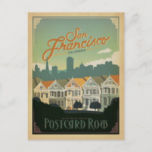 Carte Postale San Francisco, CA - Postcard Row
