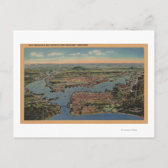 Carte Postale San Francisco, CAAerial View from West (Devant)