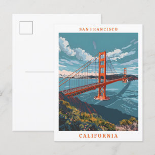 Carte Postale San Francisco California Elegant Vintage voyage