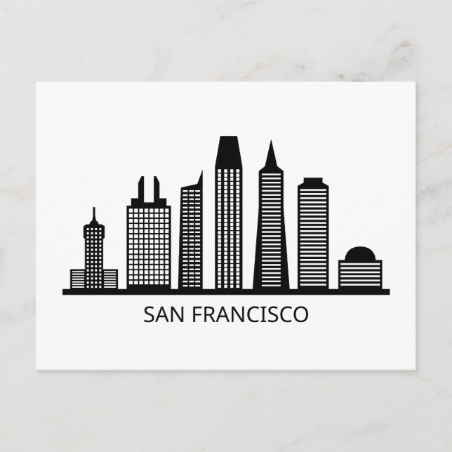 Carte postale San Francisco California Skyline (Devant)