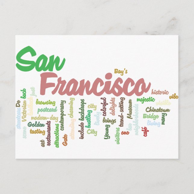 Carte Postale San Francisco, Californie (Devant)