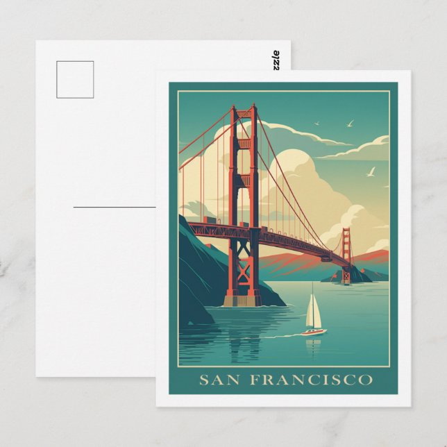 Carte Postale San Francisco Californie USA célèbre Travel Place (Devant / Derrière)