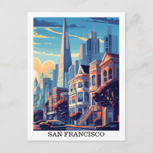 Carte Postale San Francisco, Californie : Voyage Vintage
