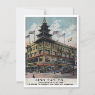 Carte Postale San Francisco Chinatown Sing Fat Oriental Bazaar