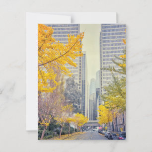 Carte Postale San Francisco Cityscape, rue d'automne