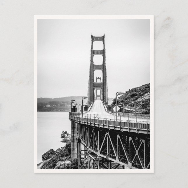 Carte Postale San Francisco Golden Gate Bridge Black & White (Devant)