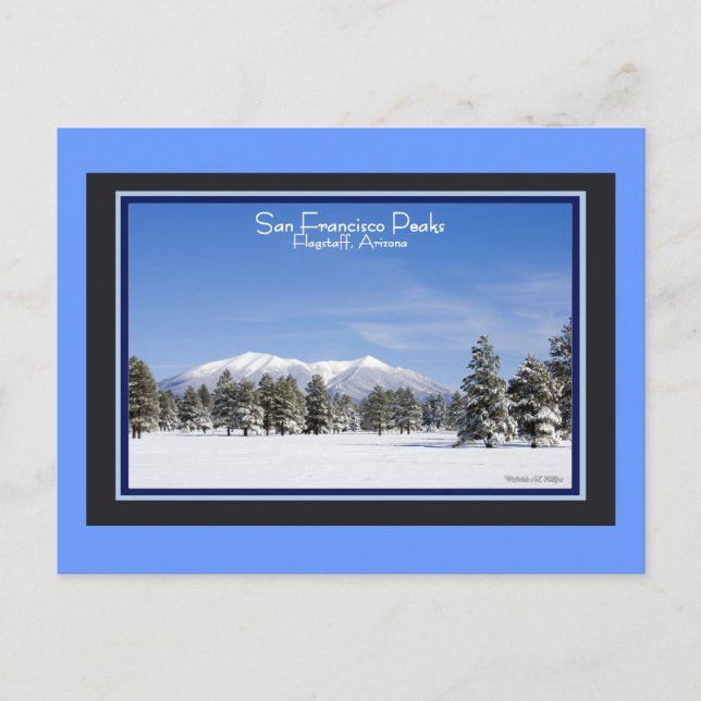 Carte Postale San Francisco Peaks Flagstaff Arizona En Neige (Devant)