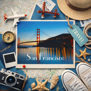 Carte Postale San Francisco – Soirées dorées au bord de la baie