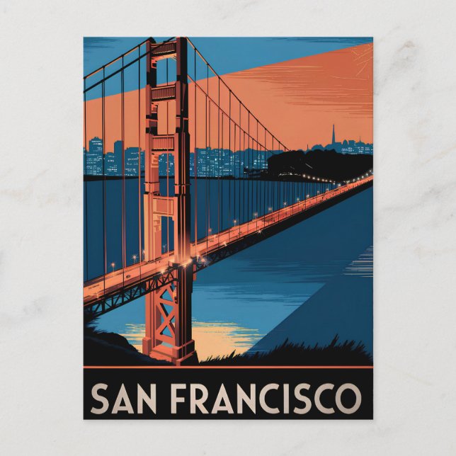 Carte Postale San Francisco USA vintage (Devant)