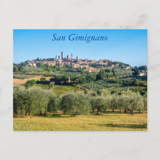 Carte postale San Gimignano ciel,Toscane, Italie