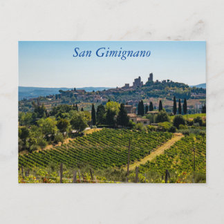 Carte postale San Gimignano ciel,Toscane, Italie