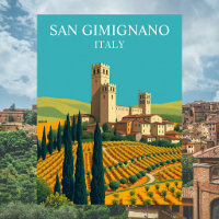 San Gimignano, Italie Tours Art Vintage