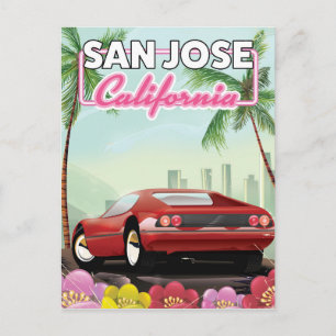 Carte Postale San Jose, Californie affiche de voyage