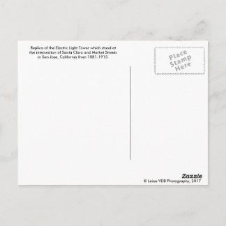 Carte postale San Jose Electric Light Tower