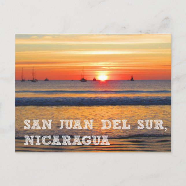 Carte postale San Juan del Sur, Nicaragua Sunset (Devant)