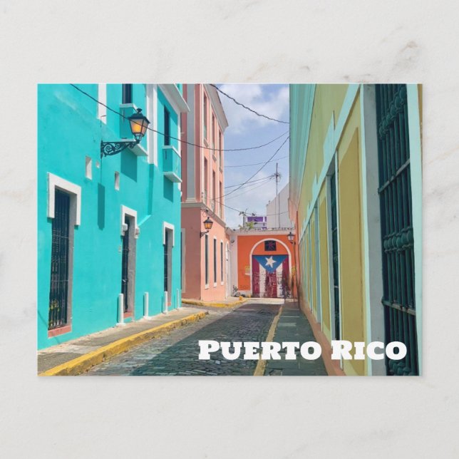 Carte Postale San Juan Porto Rico Beautiful Pastels 2 (Devant)