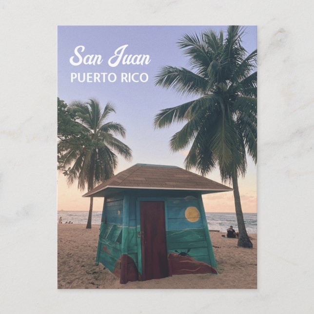 Carte Postale San Juan Porto Rico Island Beach Sunset Travel (Devant)