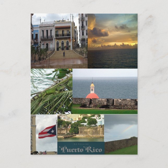 Carte Postale San Juan, Porto Rico Photo Collage (Devant)