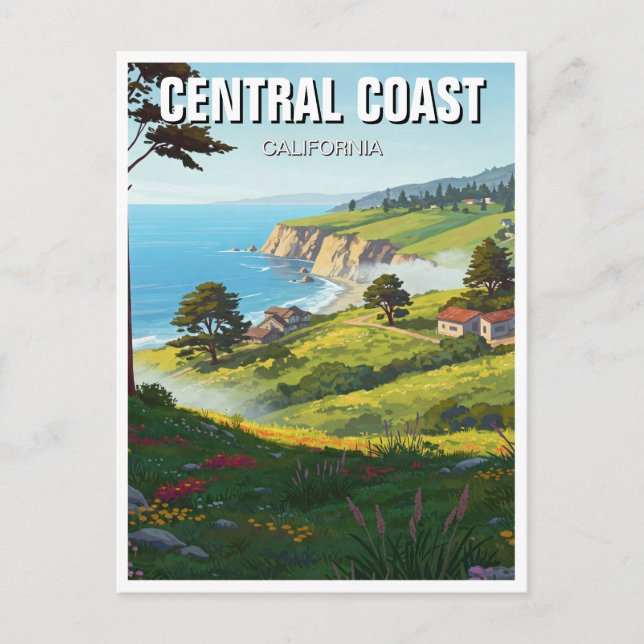 Carte Postale San Luis Obispo Californie Côte centrale (Devant)