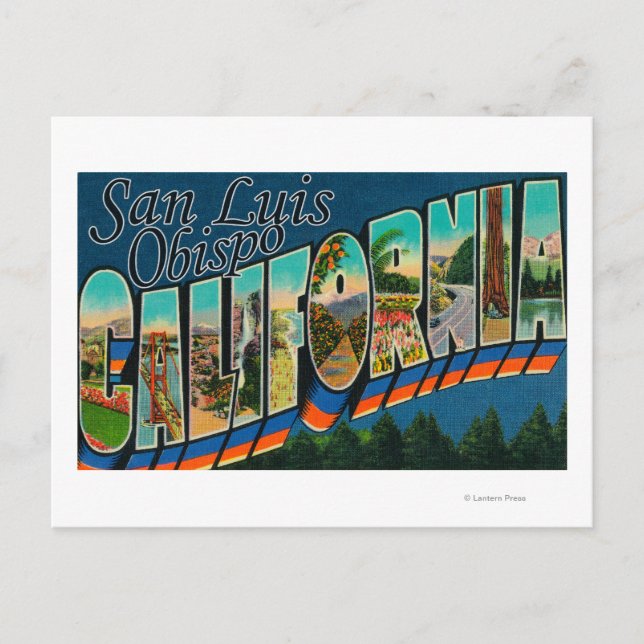 Carte Postale San Luis Obispo, Californie - Scène aux grandes le (Devant)