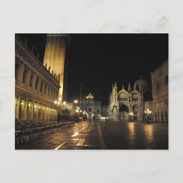 Carte Postale San Marco Carré, Venise Italie (05h30) (Devant)
