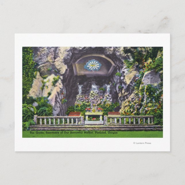 Carte Postale Sanctuaire de notre triste Grotto mère vue (Devant)