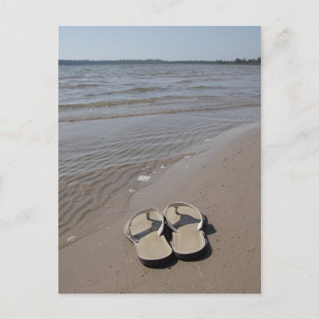 Carte Postale Sandales sur la plage (Devant)