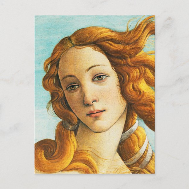 Carte Postale Sandro Botticelli La naissance de Vénus Visage Dét (Devant)