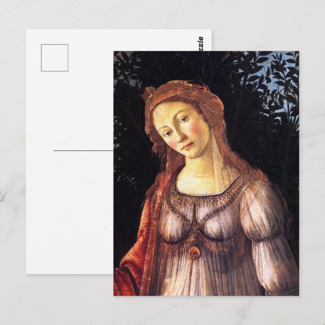 Carte Postale Sandro Botticelli-Primavera(Printemps)-Vénus (Devant / Derrière)