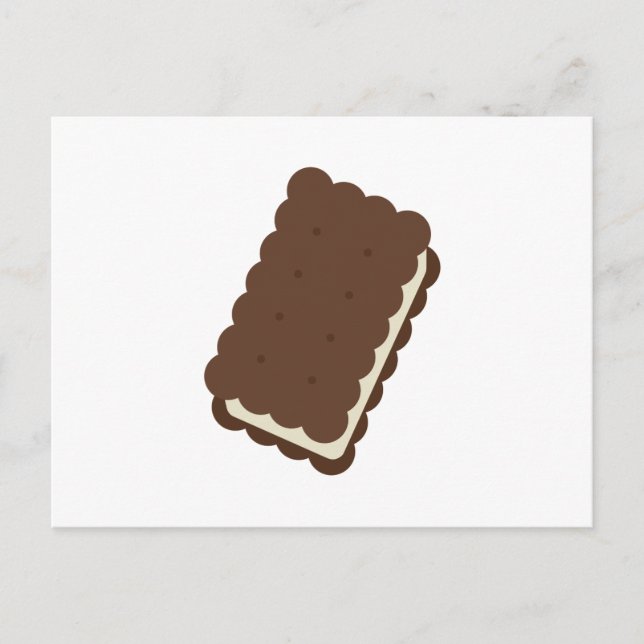 Carte Postale Sandwich à la crème glacée (Devant)