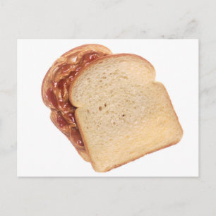 Carte Postale Sandwich au beurre d'arachide et à la gelée