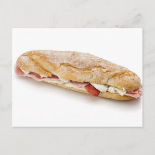 Carte Postale sandwich au jambon et au fromage