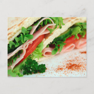 Carte Postale Sandwich simple et drôle