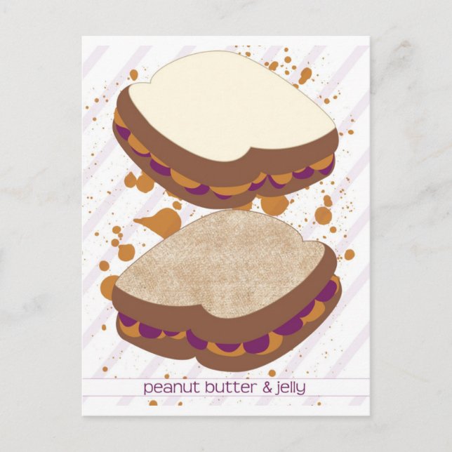 Carte Postale Sandwichs PB&J (Devant)