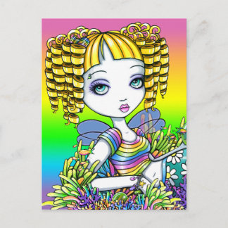 Carte postale "Sandy" Cute Rainbow Mermaid Fairy A