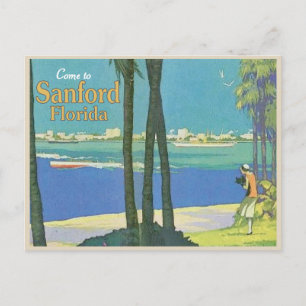 Carte Postale Sanford Florida voyage vintage années 1920