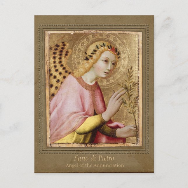 Carte Postale Sano di Pietro Annonciation angel CC0734 Sienese (Devant)