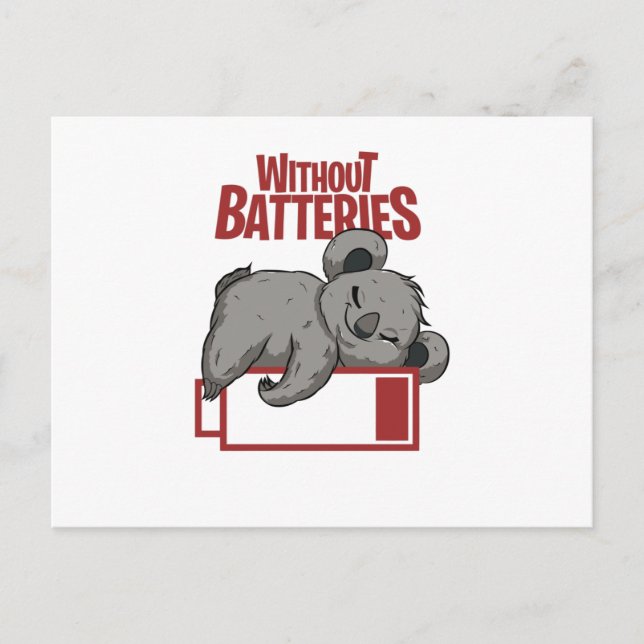 Carte Postale Sans batteries (Devant)