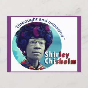 Carte postale "sans code" Shirley Chisholm