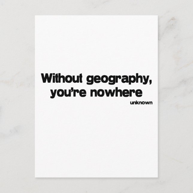 Carte Postale Sans cote Géographie (Devant)