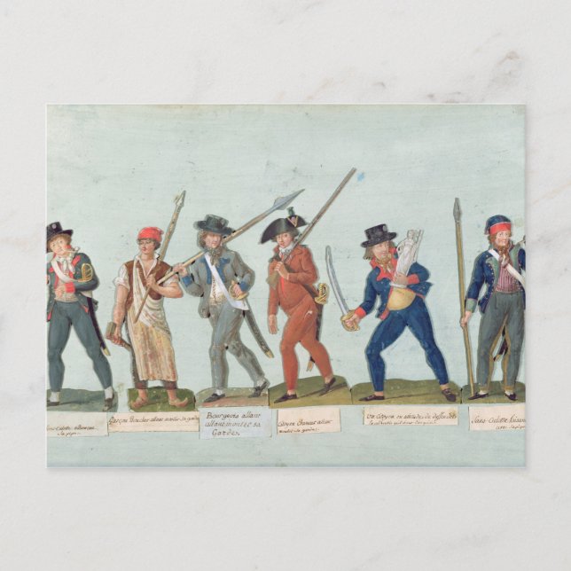Carte Postale Sans Culotte Allumer son tuyau (Devant)