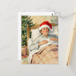 Carte Postale Santa a apporté la grippe