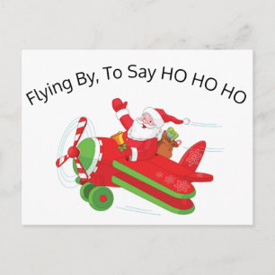 Carte postale Santa avion